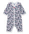 Pijama sin pies en túbico estampado para bebé niña blanco ECUME/blanco MULTICO