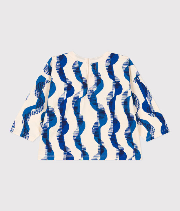 Camiseta de manga larga de jersey estampado para beb&eacute; crudo/multicolor