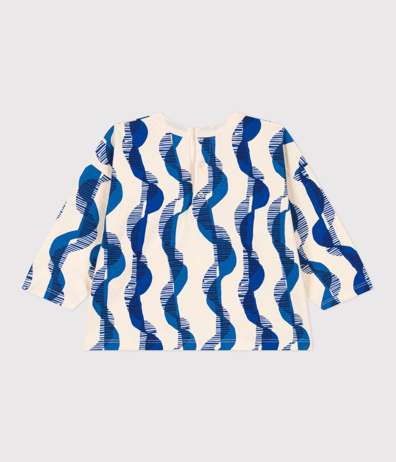 Camiseta de manga larga de jersey estampado para beb&eacute; crudo/multicolor