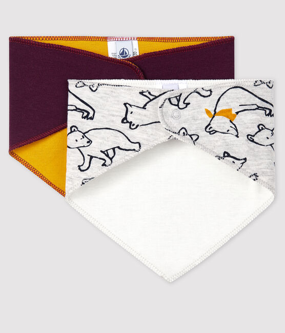 Lote de 2 bandanas-baberos para bebé variante 1