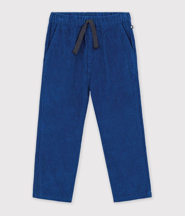 Pantal&oacute;n recto de terciopelo azul