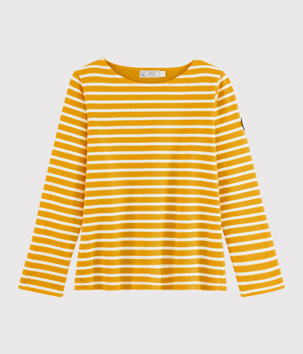 Marinera ic&oacute;nica para mujer amarillo/blanco