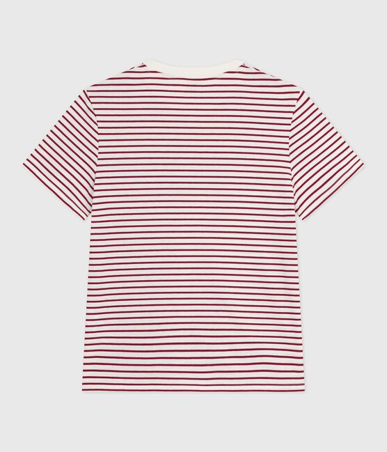 Camiseta Recta de algodón de manga corta para mujer rojo MILK/ AMARANTE