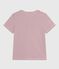 Camiseta Recta de algodón de manga corta para mujer rojo MILK/ AMARANTE