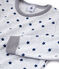 Pijama de punto para niño pequeño gris POUSSIERE/blanco MULTICO