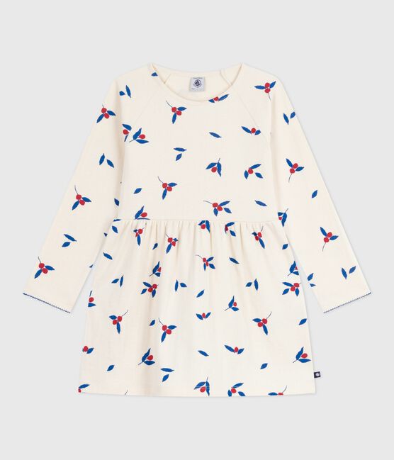 Vestido infantil de manga larga de algodón MILK/ MULTICO