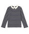 T-shirt fille manches longues rayé azul SMOKING/beige COQUILLE