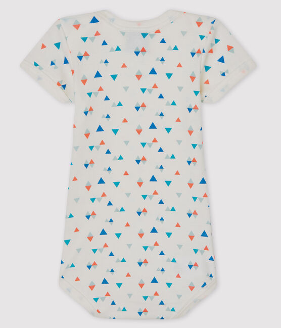 Bodi manga corta para bebé niño-niña blanco MARSHMALLOW/blanco MULTICO
