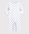 Pijama enterizo con estrellas grises de bebé de algodón blanco ECUME/gris MISTIGRI