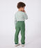 Pantalón infantil de algodón verde PALMERAIE