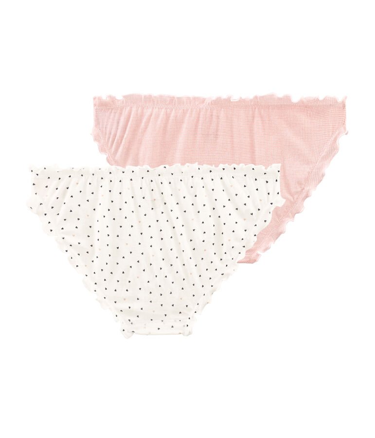 Lote de 2 braguitas frufr&uacute; para mujer multicolor