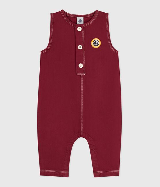 Mono largo de tejido denim liso para bebé AMARANTE