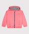 Cazadora infantil lisa de PU rosa FLAMAND