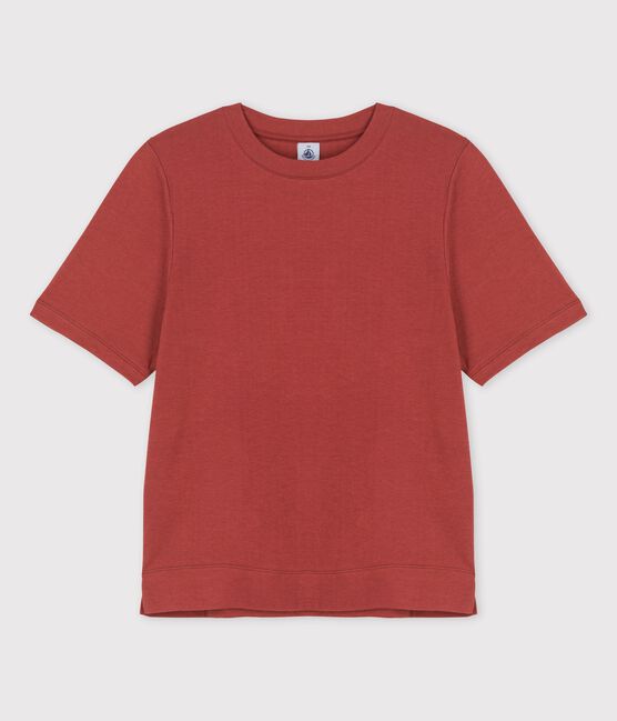 CAMISETA BOXY TÚBICO de algodón de mujer marron OMBRIE