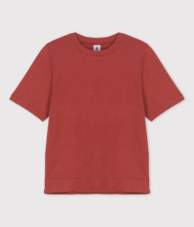 CAMISETA BOXY T&Uacute;BICO de algod&oacute;n de mujer marron