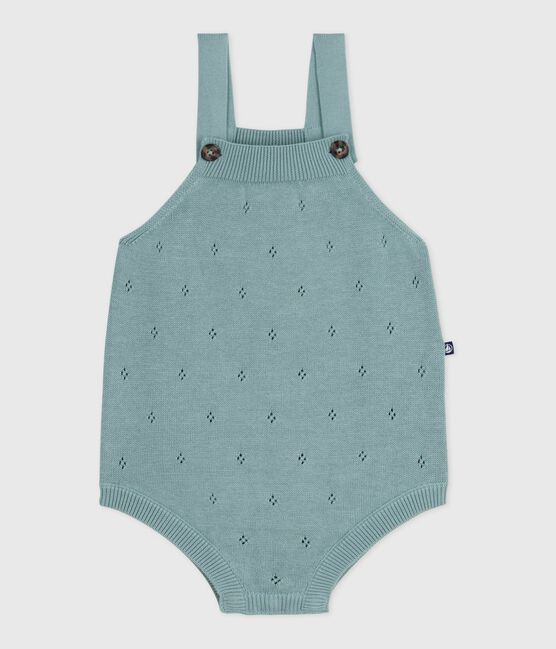 Pelele de punto tricotado de fantasía con tirantes para bebé verde PAUL