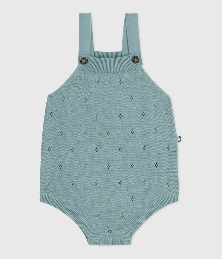 Pelele de punto tricotado de fantas&iacute;a con tirantes para beb&eacute; verde