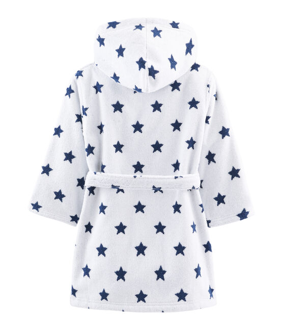 Albornoz de rizo para niño blanco MARSHMALLOW/azul MEDIEVAL