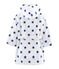 Albornoz de rizo para niño blanco MARSHMALLOW/azul MEDIEVAL