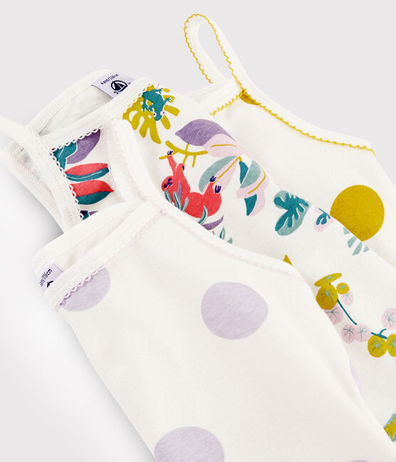 Lote de 3 camisas de tirantes con estampado de jungla para niña pequeña variante 1