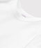 Camiseta lisa unisex para bebé blanco ECUME