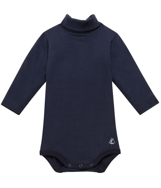 Body bebé con cuello alto azul SMOKING