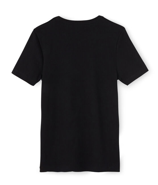 Camiseta manga corta de cuello redondo para hombre negro NOIR