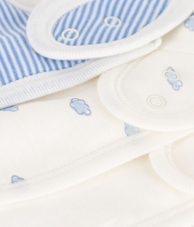 Juego de 3 baberos estampados de algod&oacute;n multicolor