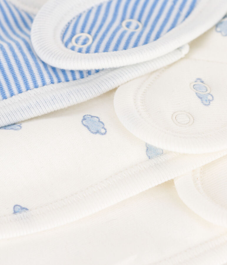 Juego de 3 baberos estampados de algod&oacute;n multicolor