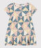 Vestido de manga corta de gasa de algodón para niña blanco AVALANCHE/ MULTICO