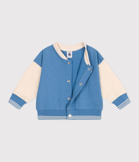 Chaqueta teddy colorblock de algodón para bebé azul ALASKA/ AVALANCHE