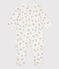 Pijama de algodón para bebé con furgonetas blanco MARSHMALLOW/blanco MULTICO