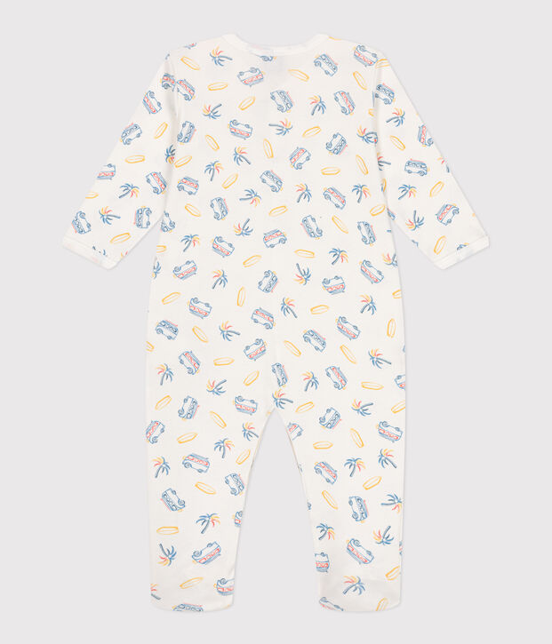Pijama de algod&oacute;n para beb&eacute; con furgonetas blanco/multicolor