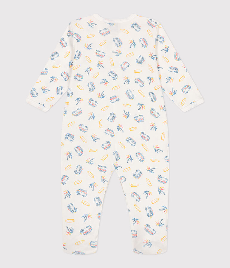 Pijama de algod&oacute;n para beb&eacute; con furgonetas blanco/multicolor