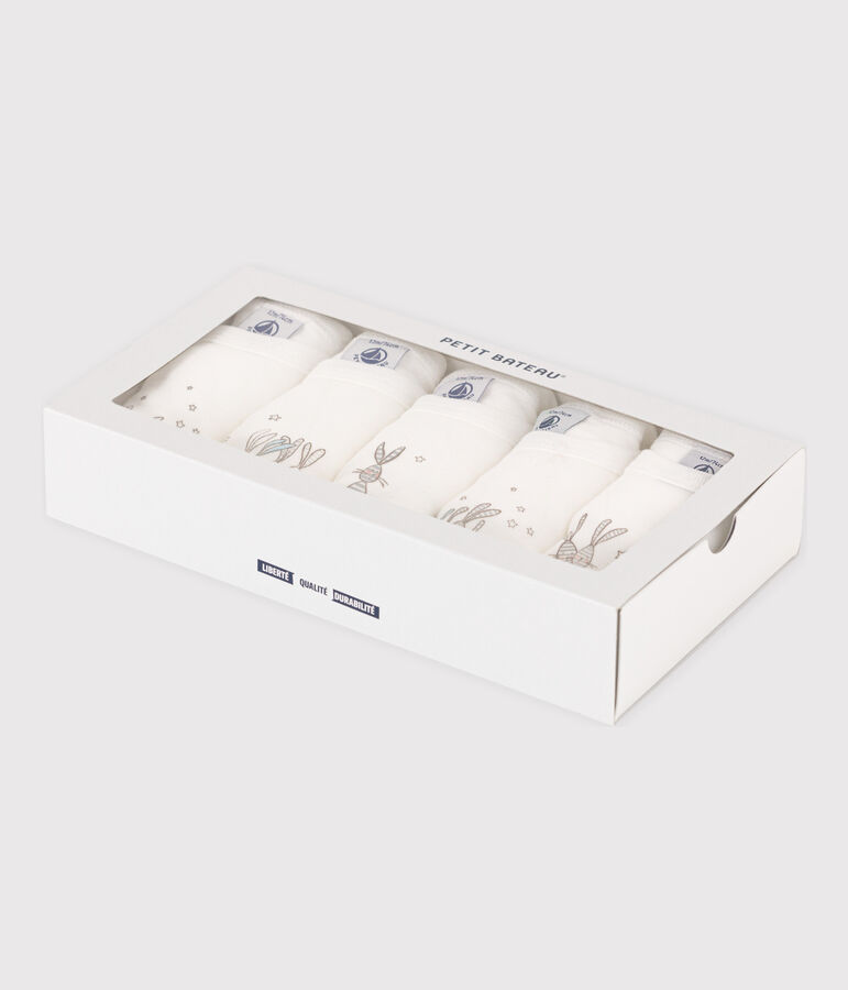 Juego de 5 bodis de manga larga de beb&eacute; de algod&oacute;n multicolor