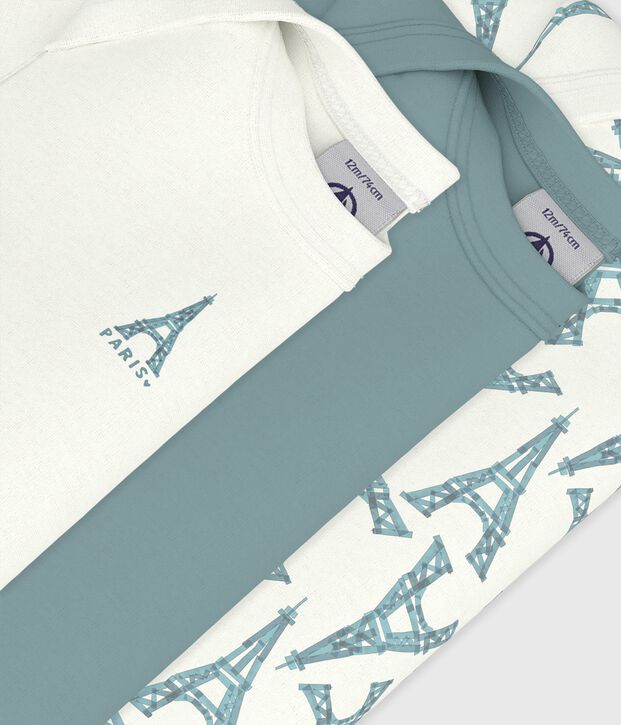 Juego de bodies de algod&oacute;n de manga corta con estampado de torre Eiffel para beb&eacute; multicolor