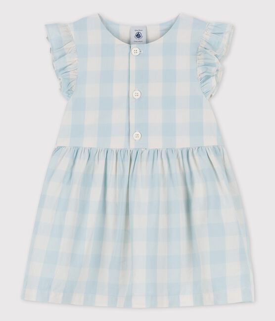 Vestido de popelina de Vichy para bebé BOLDAIR/ MARSHMALLOW