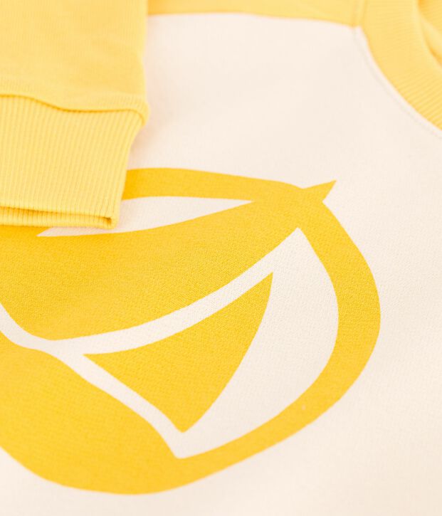 Sudadera infantil unisex de algod&oacute;n amarillo/multicolor