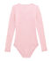 Body de algodón y lana para mujer rosa CHEEK/blanco MARSHMALLOW