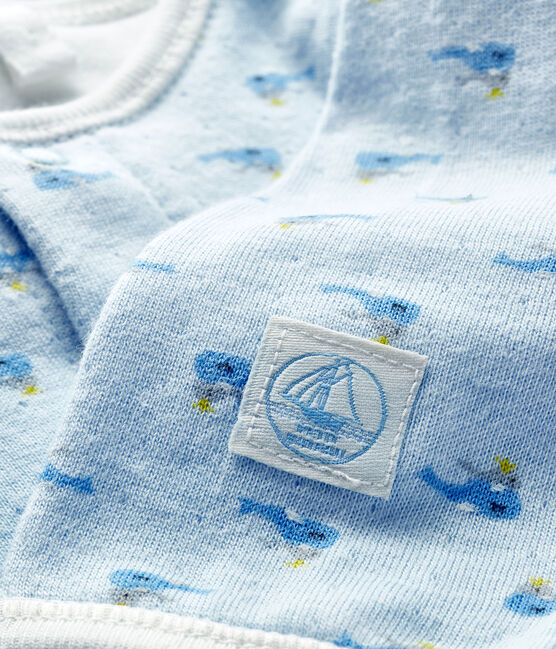 Bodyjama de tela túbica para azul FRAICHEUR/blanco MULTICO