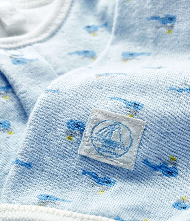 Bodyjama de tela t&uacute;bica para azul FRAICHEUR/blanco MULTICO