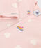 Pijama de felpa cepillada con estampado de estrellas y corazones para bebé rosa SALINE/blanco MULTICO
