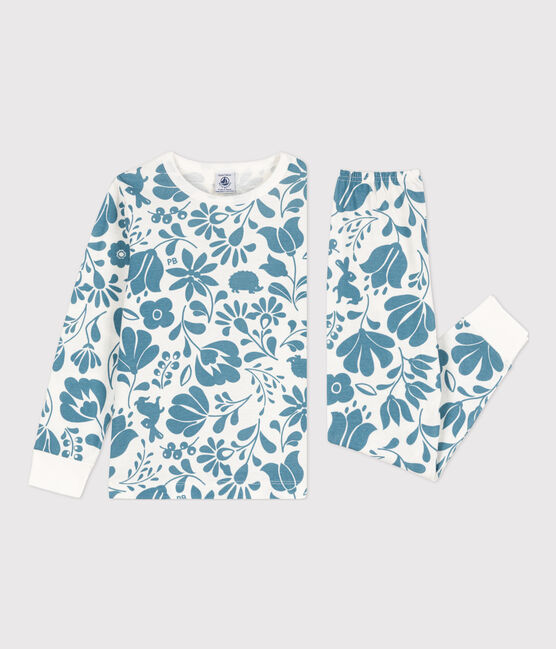 Pijama de algodón para niño/niña blanco MARSHMALLOW/ ROVER