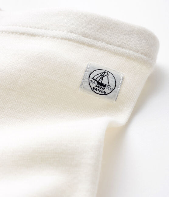 Pantalón de lana y algodón para bebé blanco MARSHMALLOW