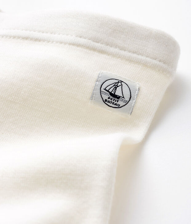 Pantal&oacute;n de lana y algod&oacute;n para beb&eacute; blanco