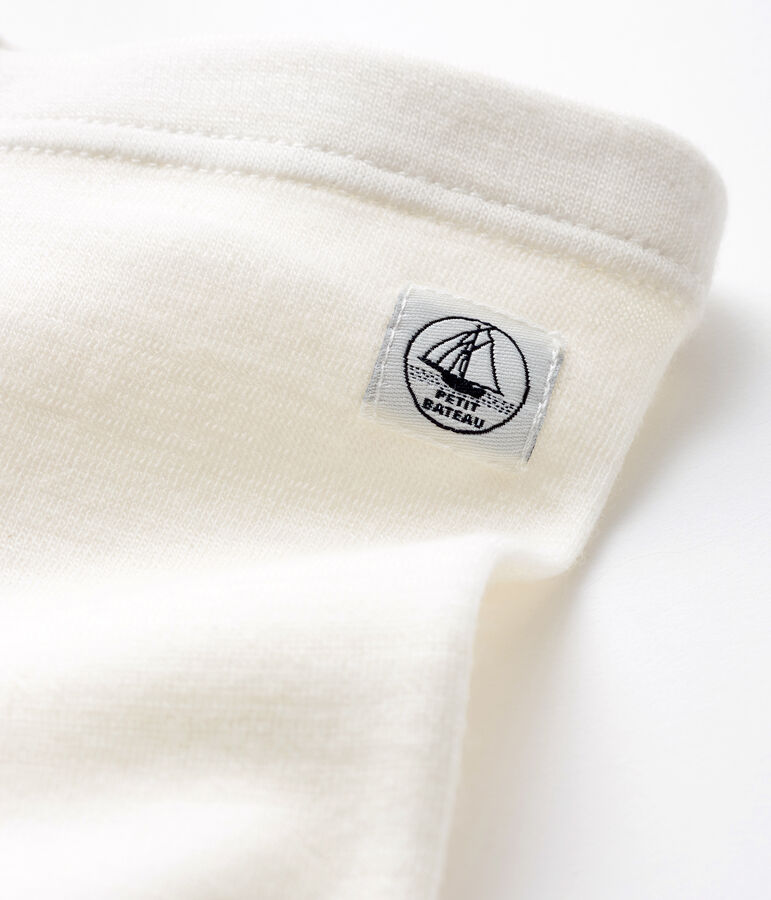 Pantal&oacute;n de lana y algod&oacute;n para beb&eacute; blanco