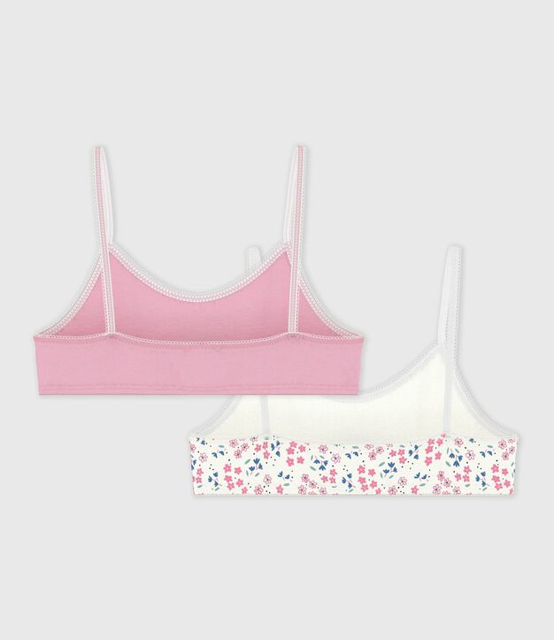 Juego de tops infantiles de algod&oacute;n con estampado de flores multicolor
