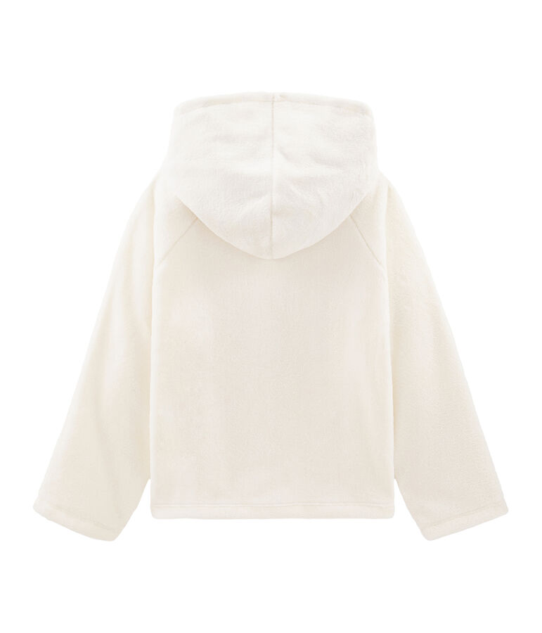 Sudadera polar de borreguillo para ni&ntilde;a blanco