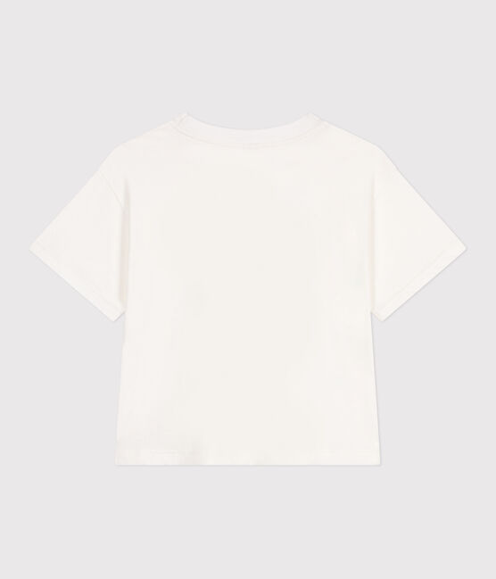 Camiseta Boxy de algodón para mujer blanco MARSHMALLOW