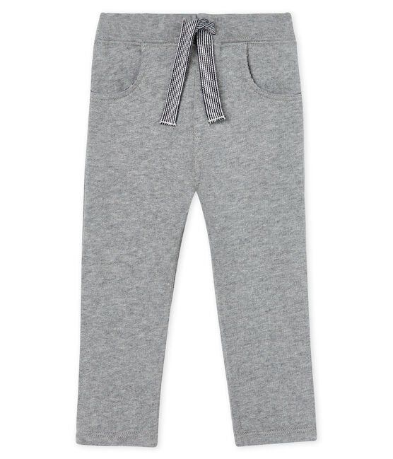 Pantalón de muletón cálido para bebé niño gris SUBWAY CHINE